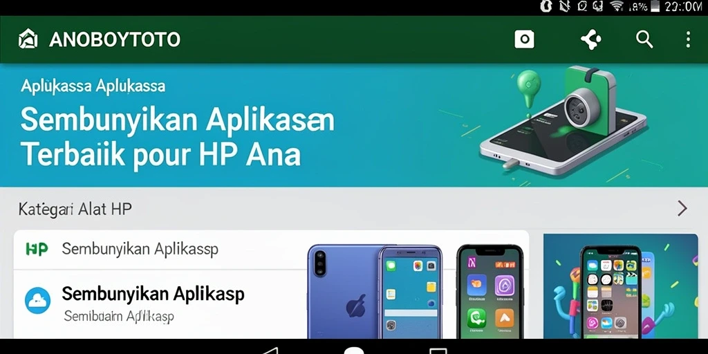 Tampilan antarmuka aplikasi ANOBOYTOTO yang sederhana dan efektif untuk menyembunyikan aplikasi.