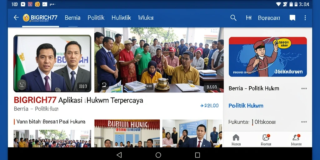 Tampilan antarmuka aplikasi BIGRICH77 yang informatif.