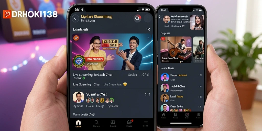 Tampilan antarmuka IDRHOKI138 saat Live Streaming dengan fitur interaktif.