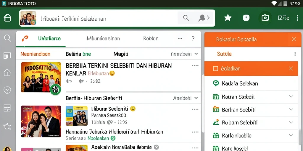 Antarmuka INDOSATTOTO menampilkan berita selebriti yang menarik dan terbaru.