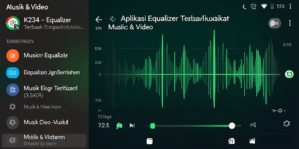 Antarmuka K234 menampilkan equalizer yang mudah disesuaikan.