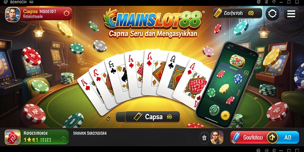 Antarmuka MAINSLOT88 yang menarik dan interaktif saat bermain Capsa.