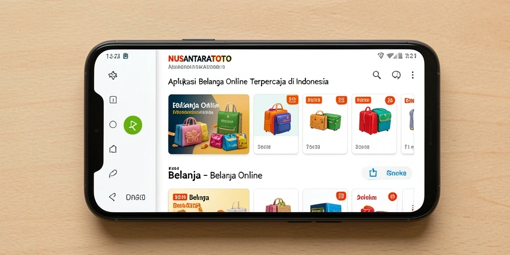 Tampilan antarmuka NUSANTARATOTO yang mudah digunakan untuk belanja online.
