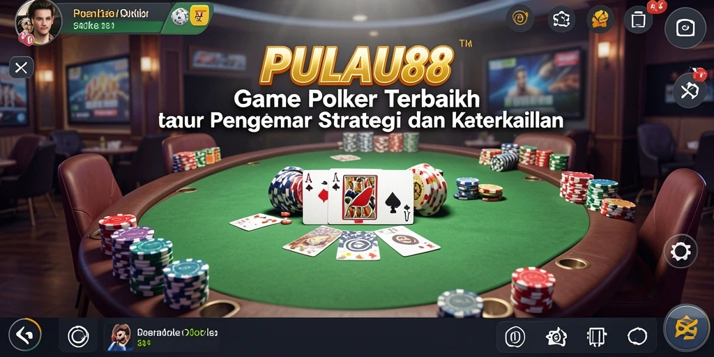 Tampilan antarmuka utama PULAU88 saat bermain Poker online.