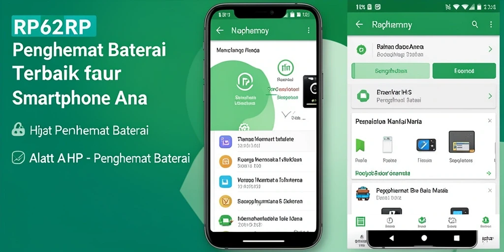 Antarmuka intuitif aplikasi RP62RP untuk penghematan baterai.